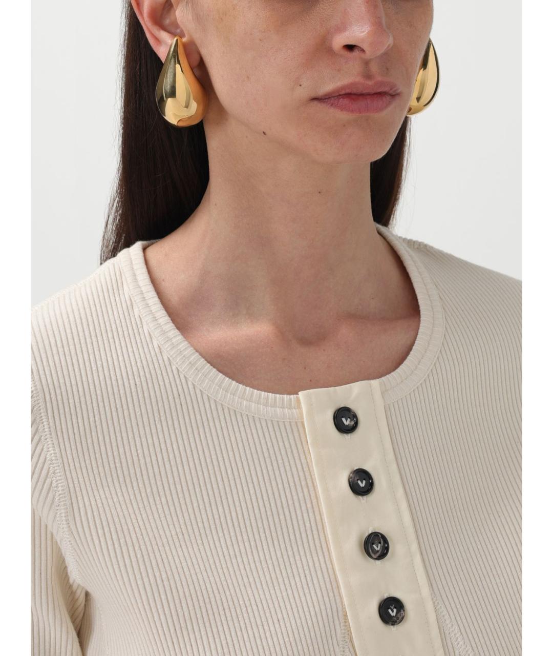 BOTTEGA VENETA Золотые серебряные серьги, фото 2