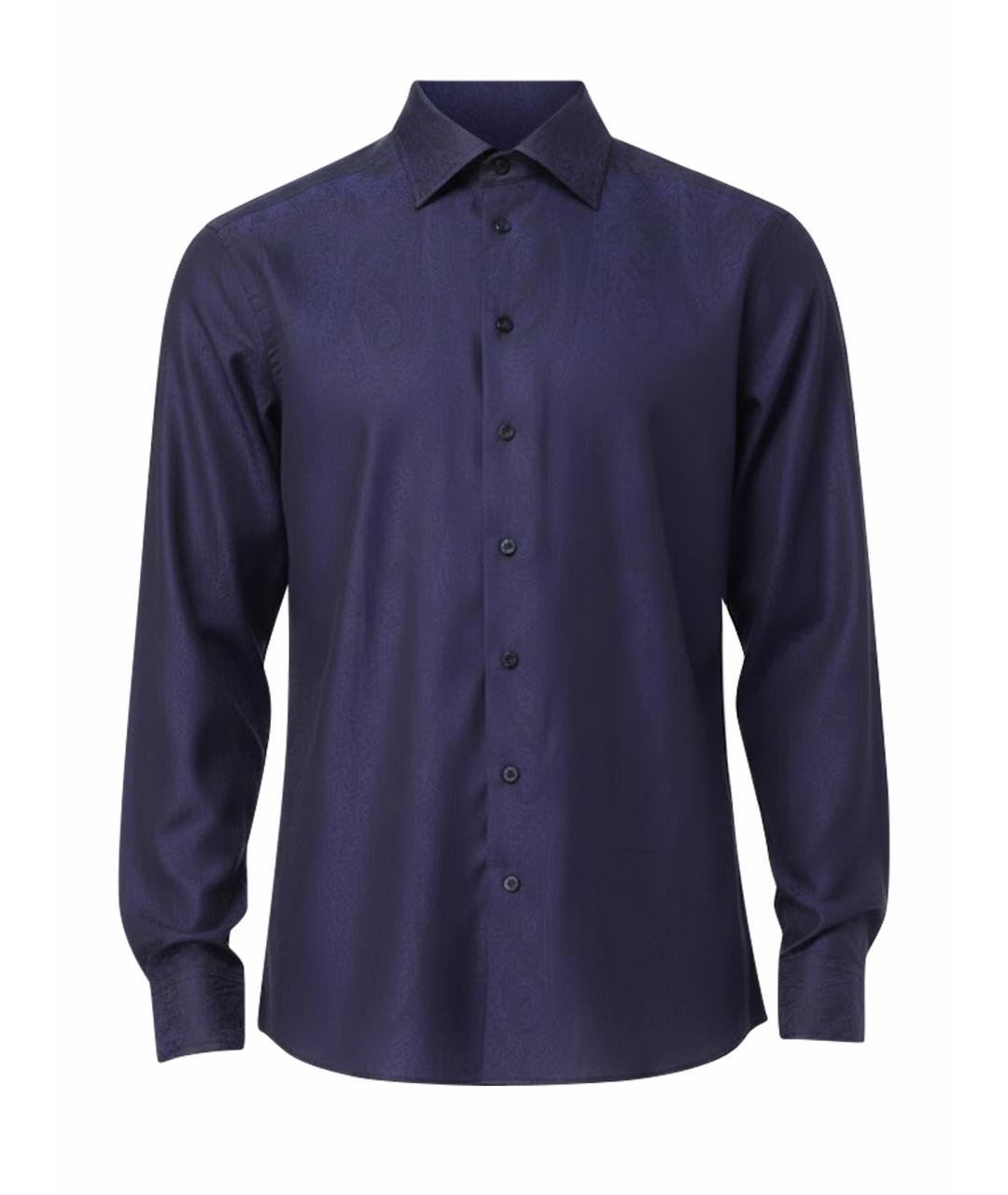 ETRO Темно-синяя хлопковая кэжуал рубашка, фото 1