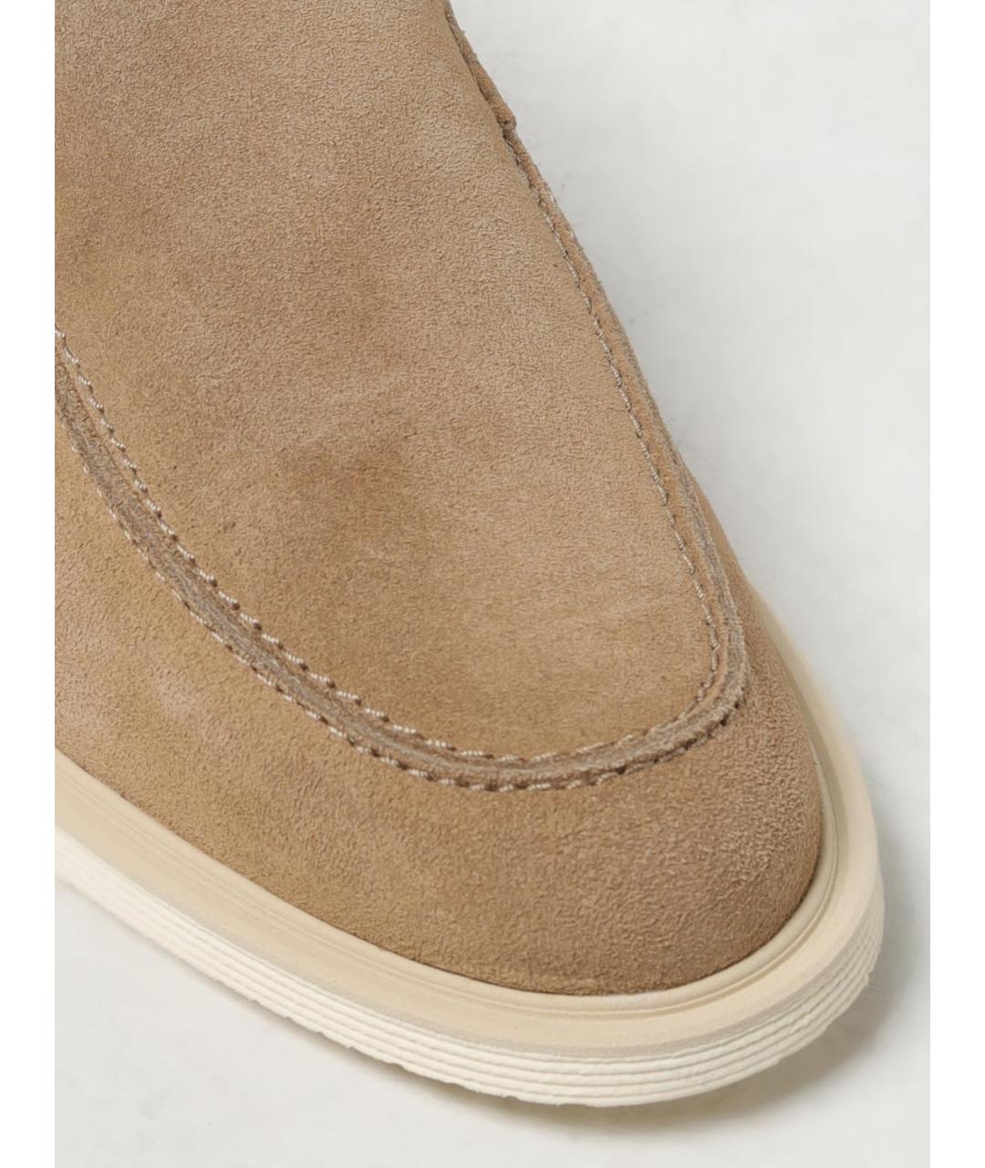 HOGAN Бежевые замшевые лоферы, фото 4