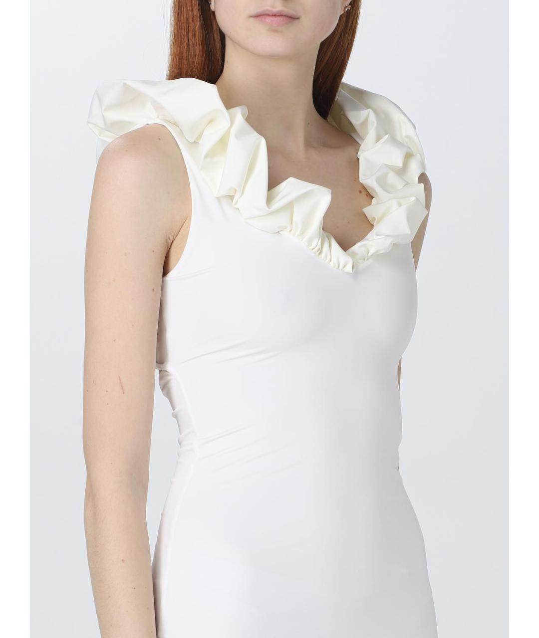 MAYGEL CORONEL Белое вечернее платье, фото 4