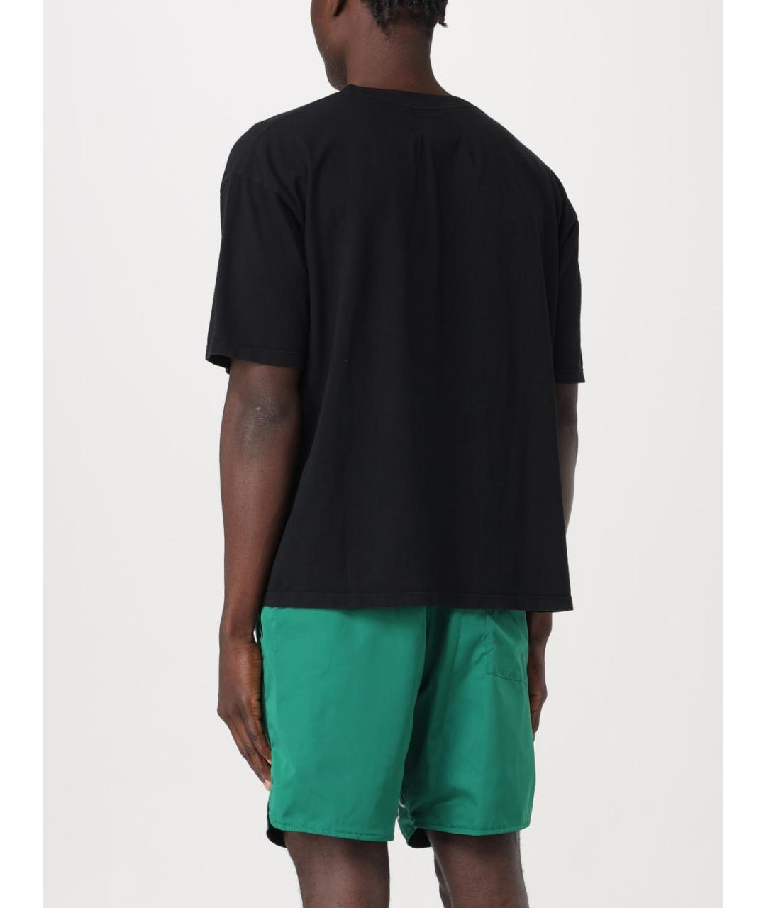 RHUDE Черная хлопковая футболка, фото 3