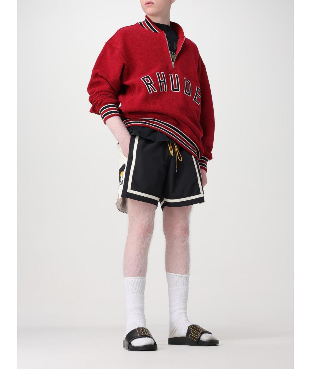 RHUDE Черная хлопковая футболка, фото 2