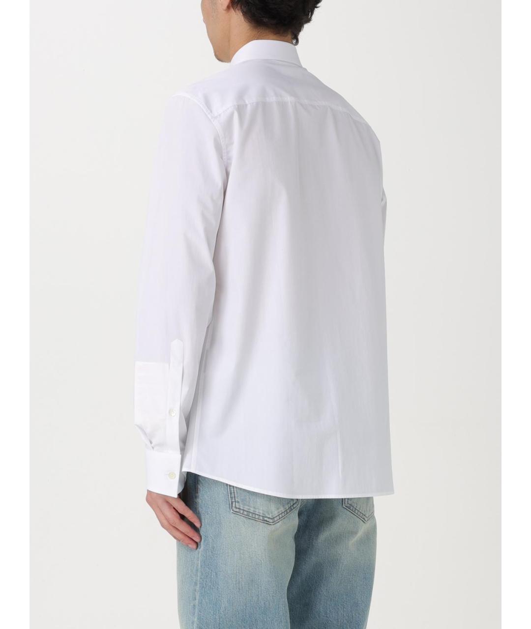 VALENTINO Белая хлопковая классическая рубашка, фото 3