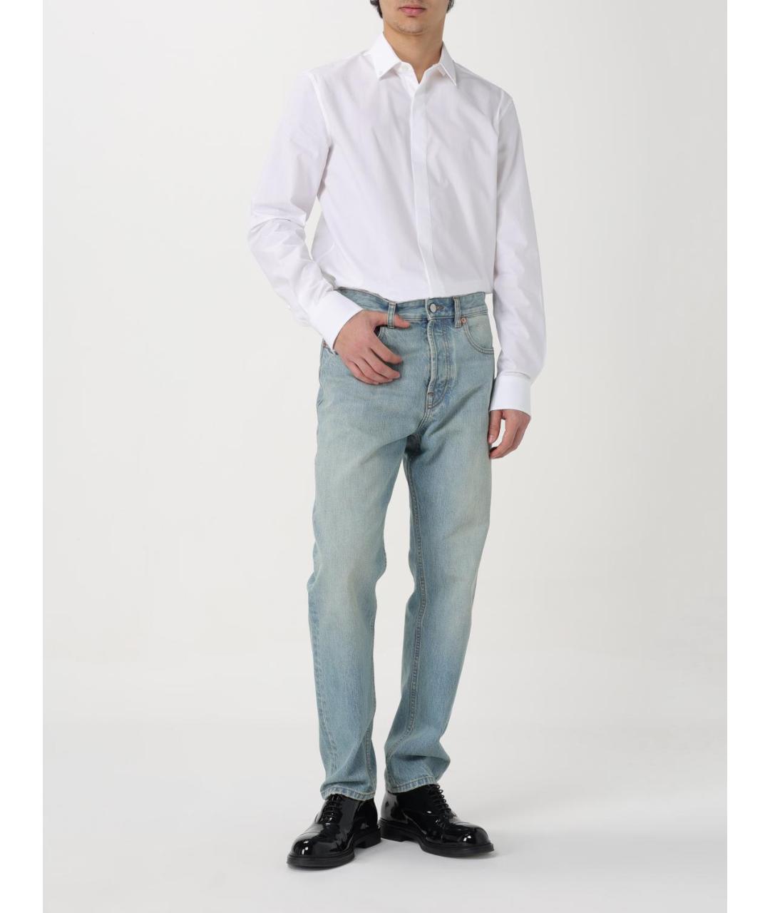 VALENTINO Белая хлопковая классическая рубашка, фото 2