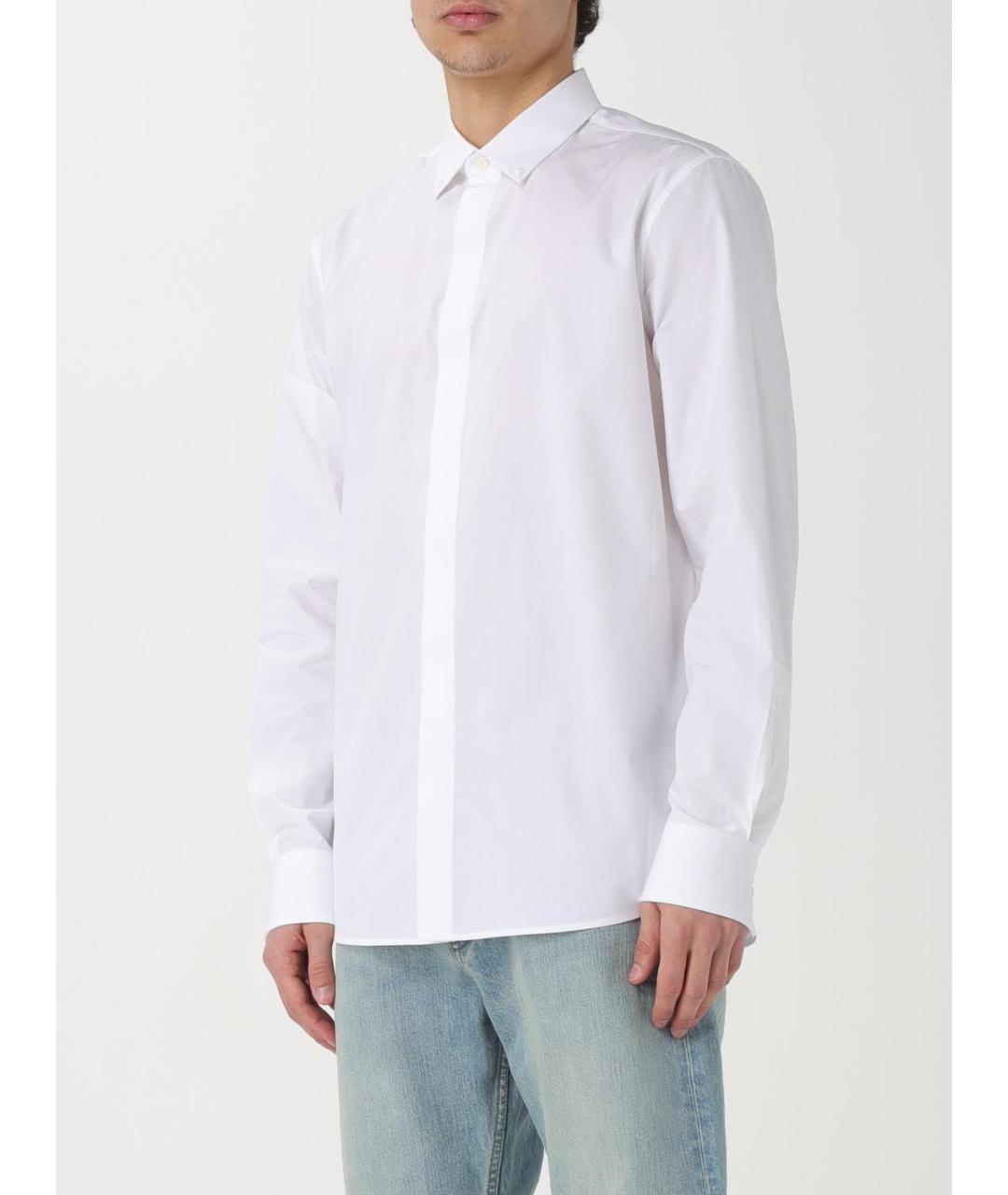 VALENTINO Белая хлопковая классическая рубашка, фото 4