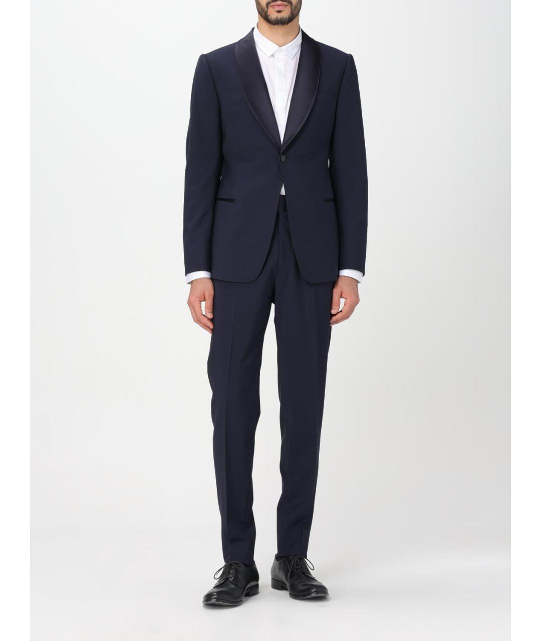 EMPORIO ARMANI Темно-синий классический костюм, фото 2