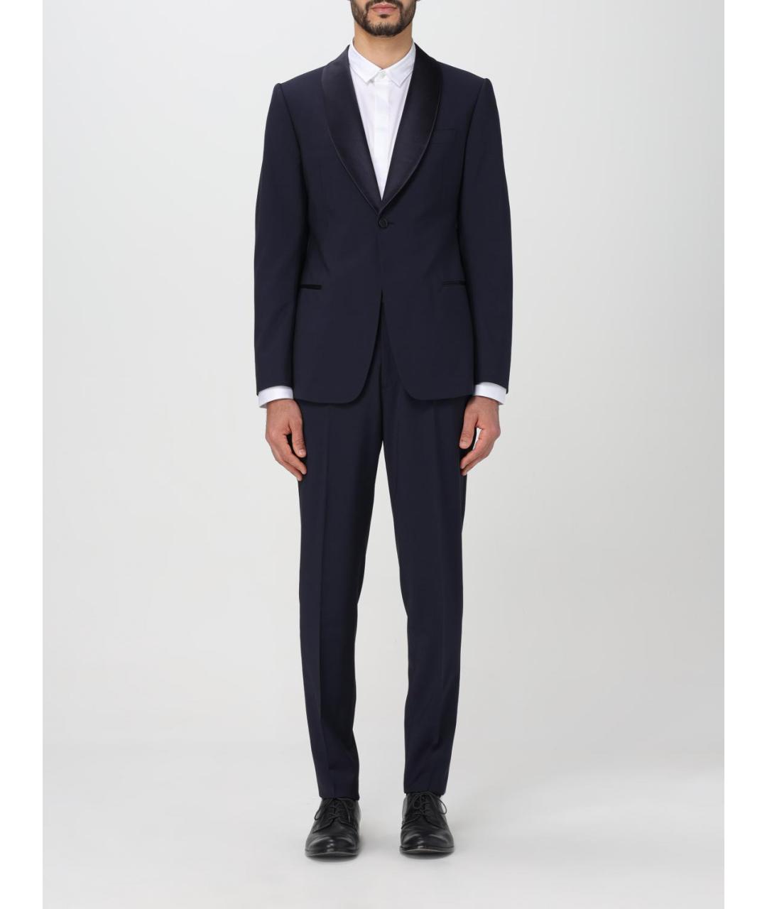 EMPORIO ARMANI Темно-синий классический костюм, фото 7