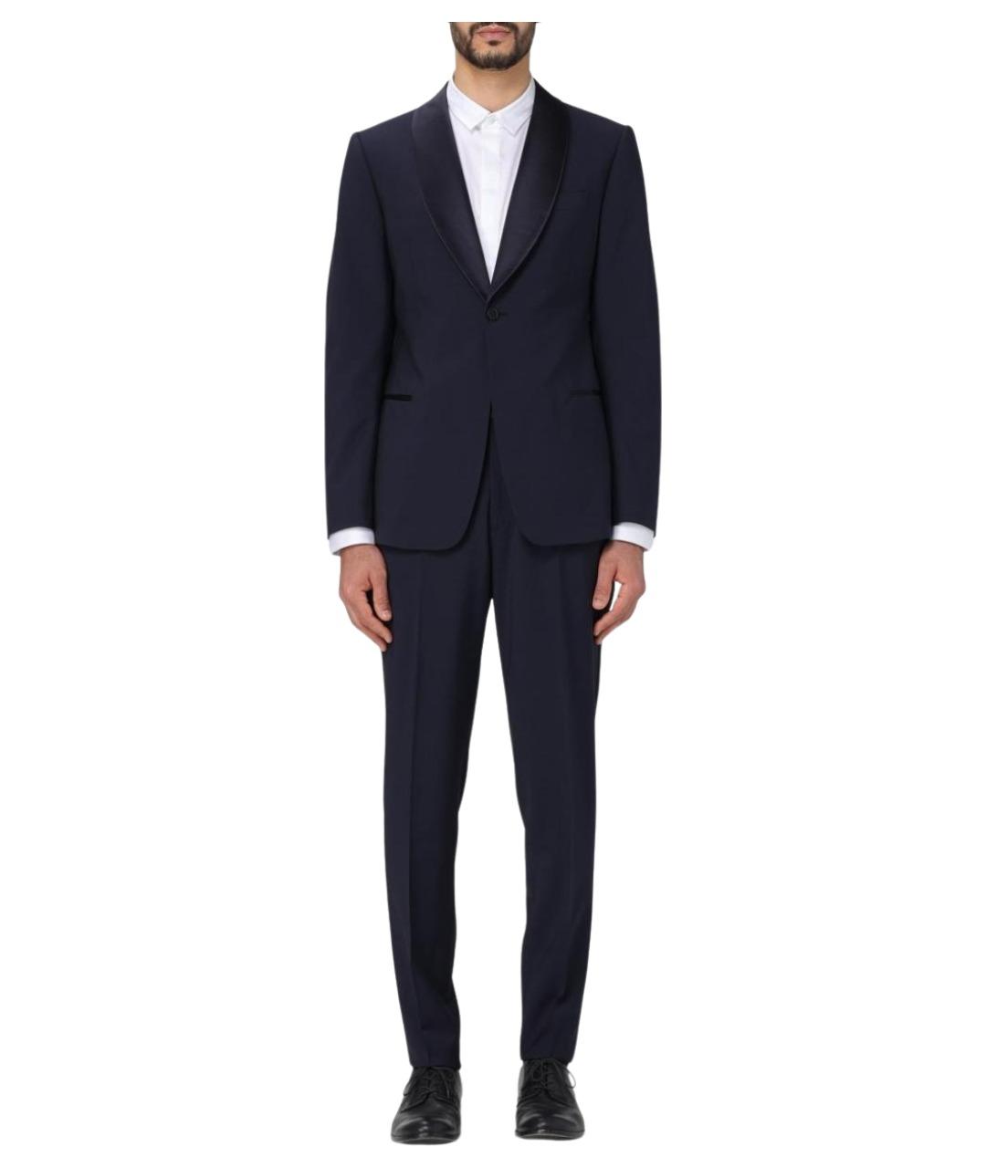 EMPORIO ARMANI Темно-синий классический костюм, фото 1