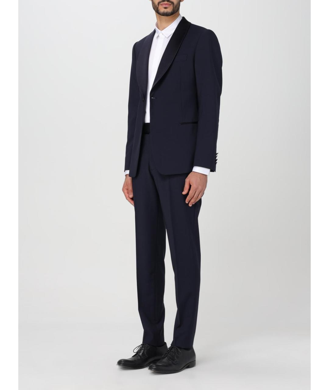 EMPORIO ARMANI Темно-синий классический костюм, фото 4