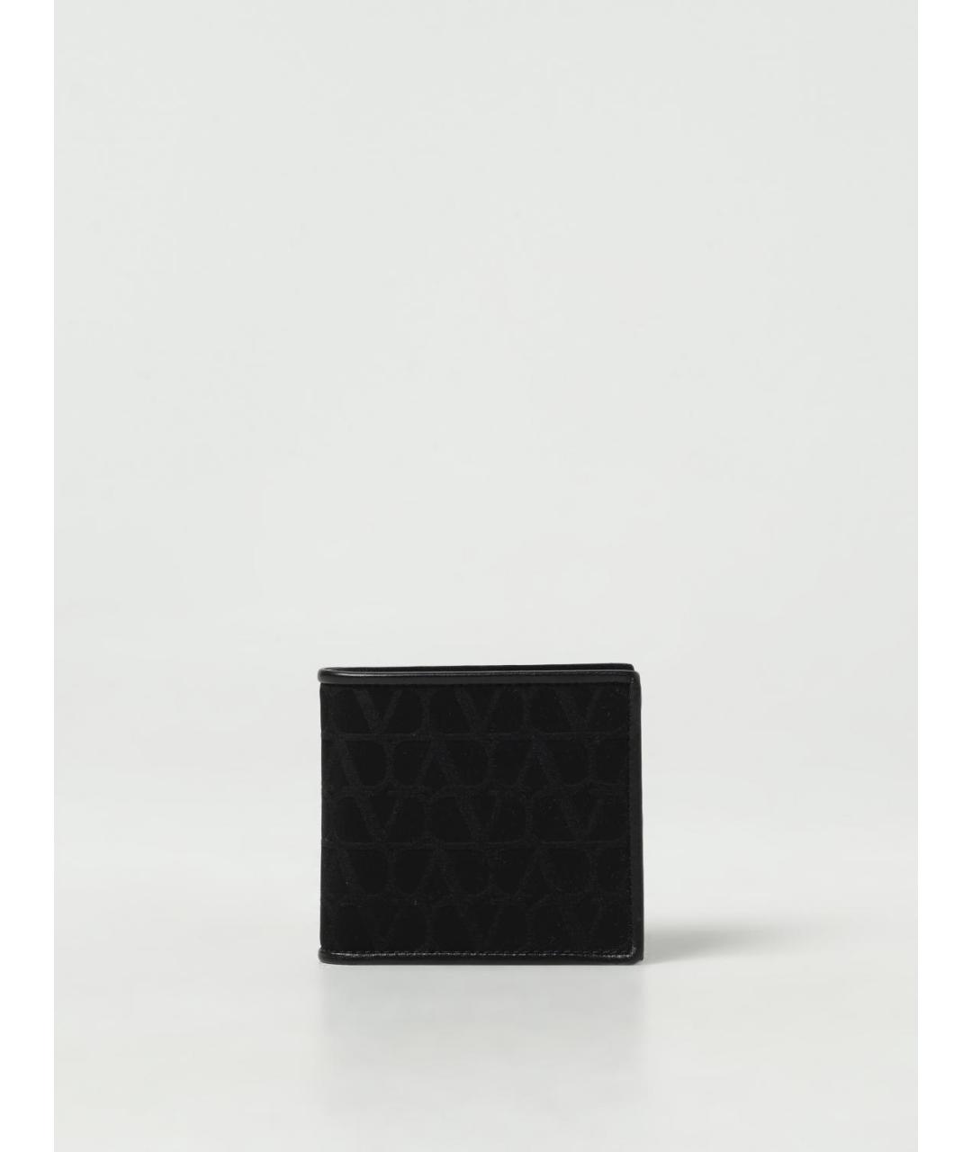 VALENTINO Черный кожаный кошелек, фото 4