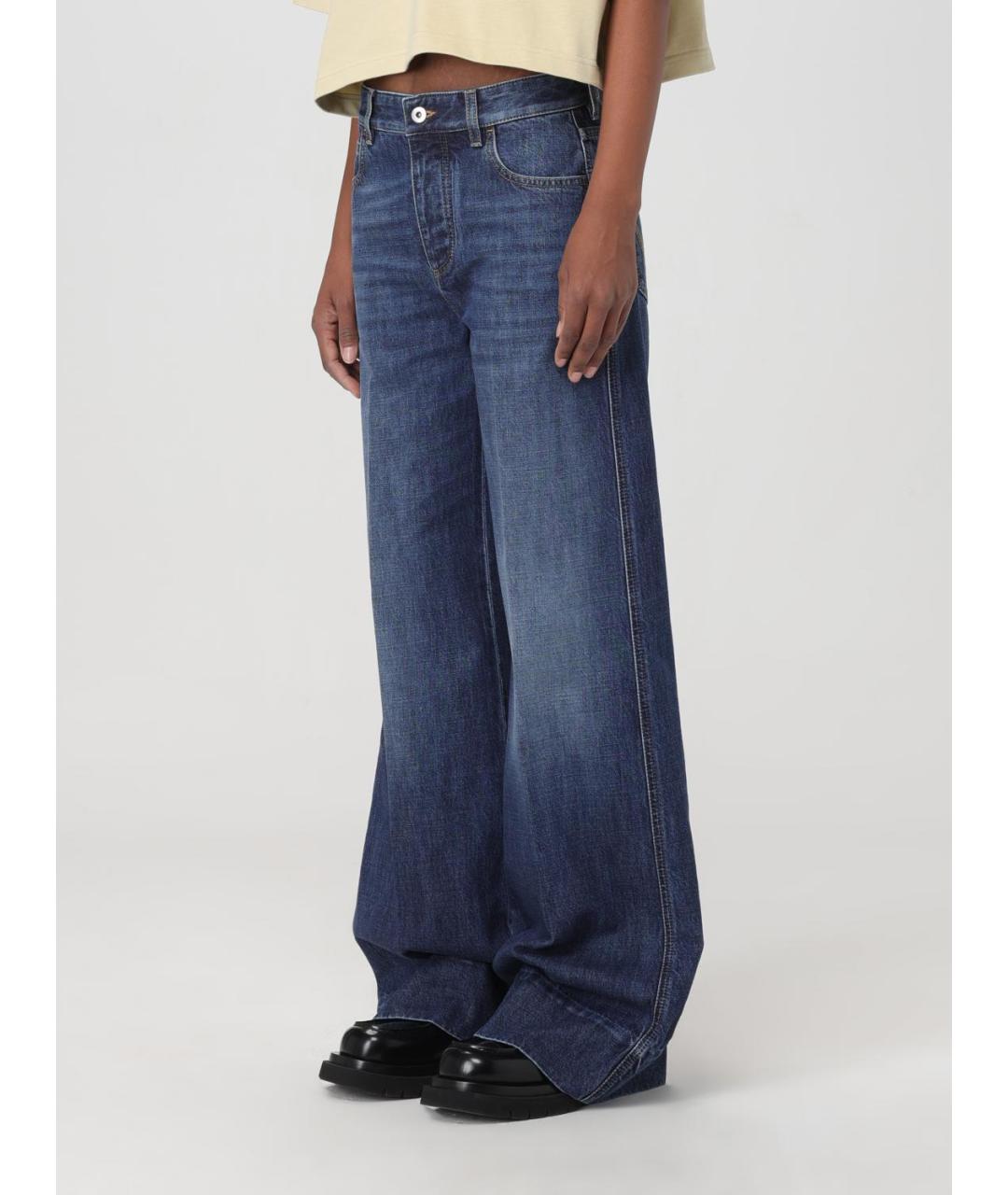 BOTTEGA VENETA Темно-синие хлопковые прямые джинсы, фото 4