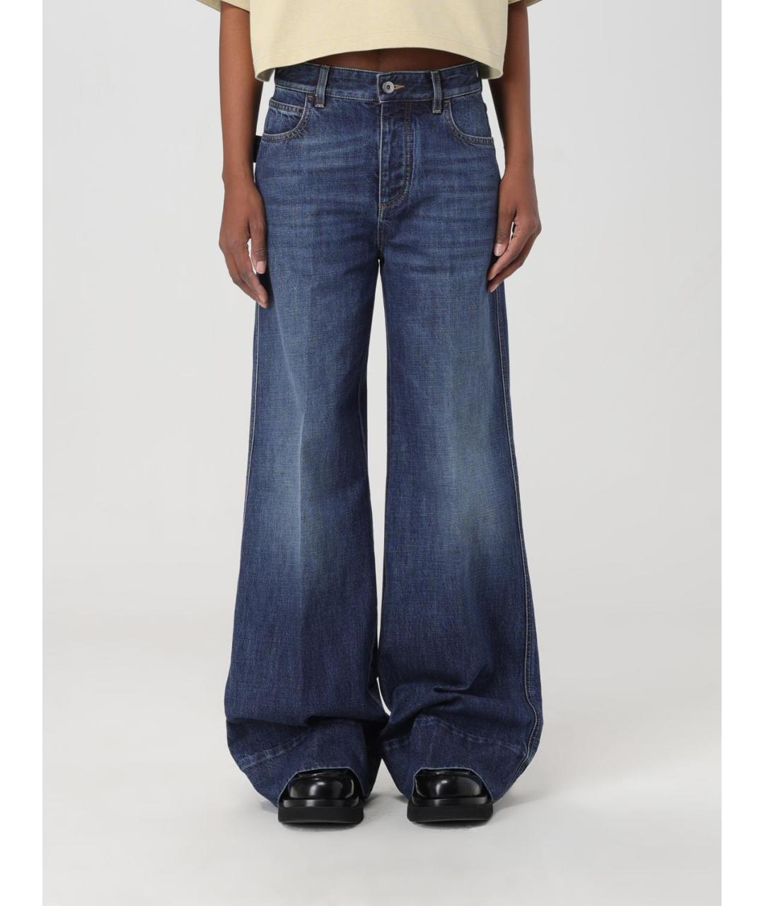 BOTTEGA VENETA Темно-синие хлопковые прямые джинсы, фото 6