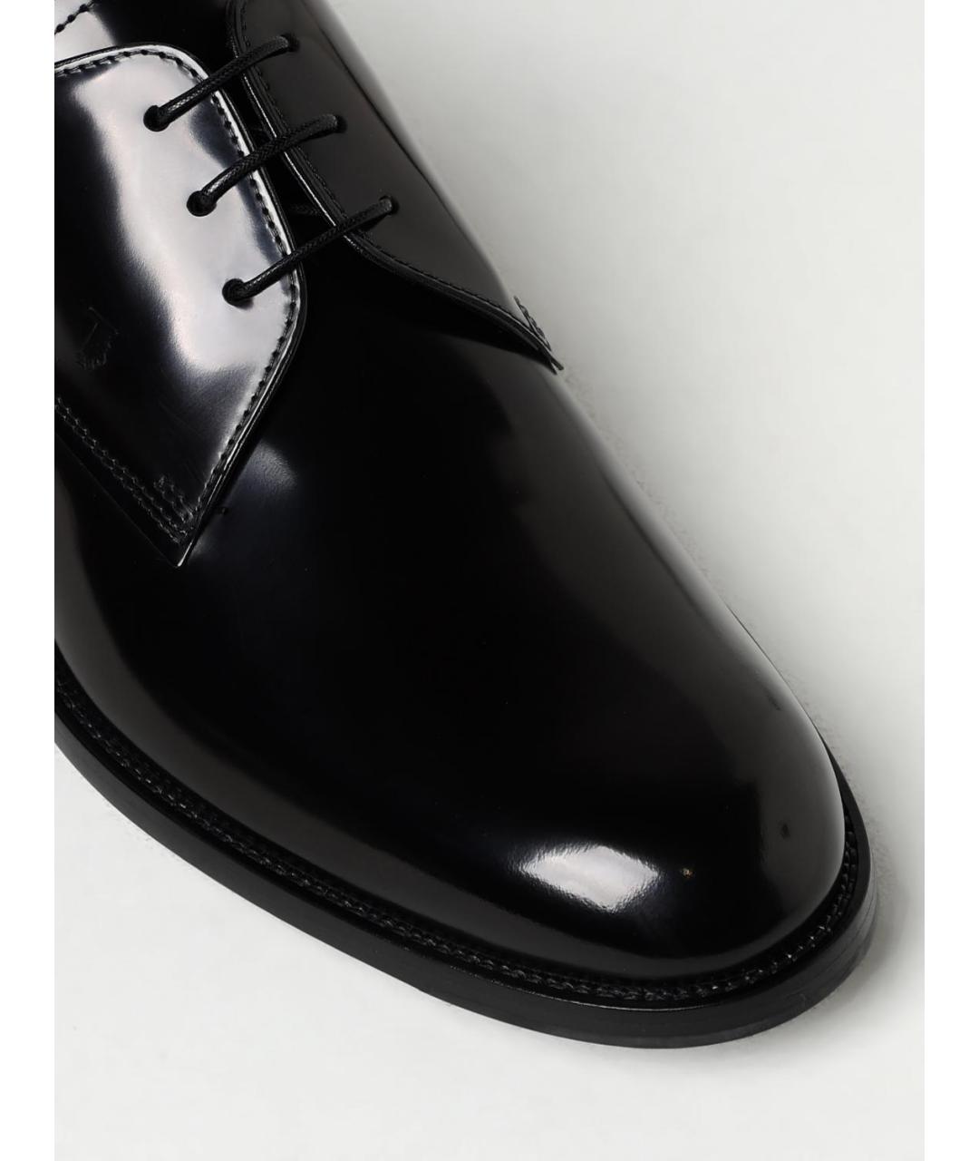 TOD'S Черные кожаные туфли, фото 4
