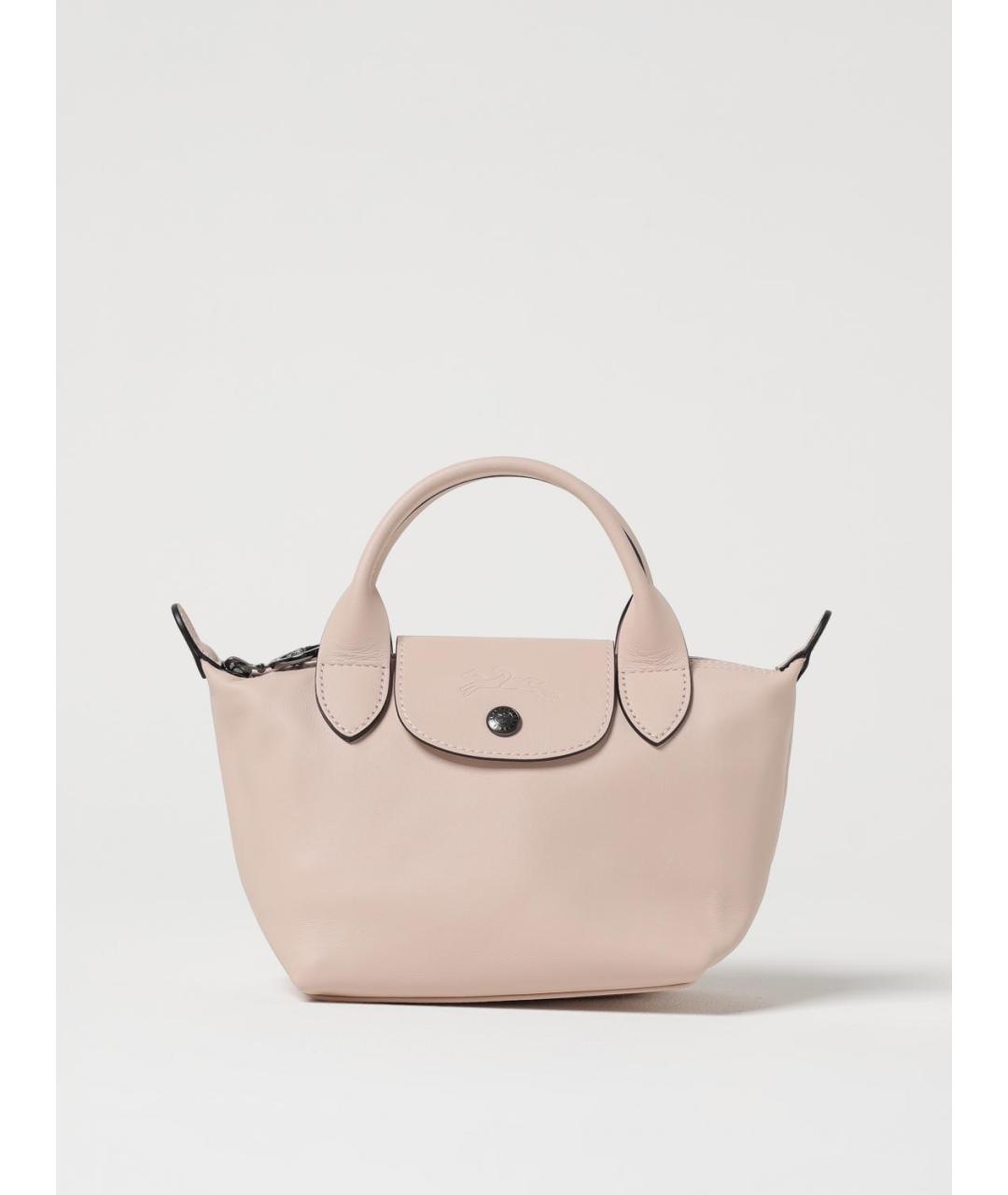 LONGCHAMP Розовая кожаная сумка через плечо, фото 4