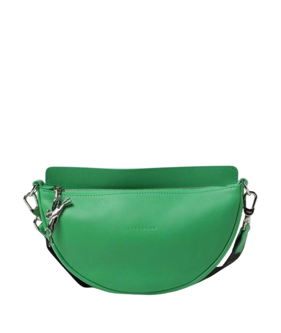 LONGCHAMP Зеленая кожаная сумка через плечо, фото 1