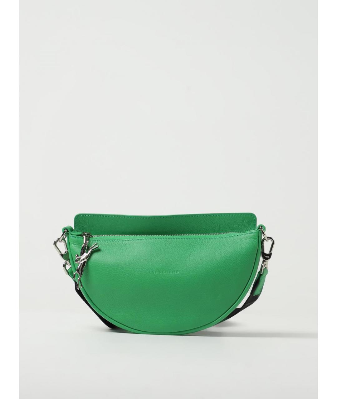 LONGCHAMP Зеленая кожаная сумка через плечо, фото 4