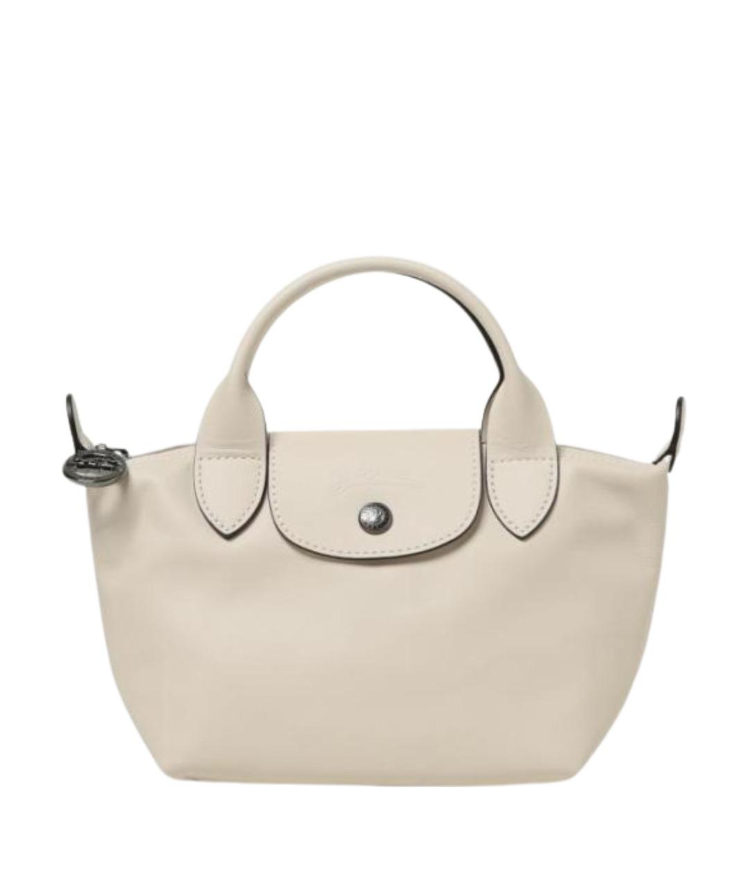 LONGCHAMP Бежевая кожаная сумка через плечо, фото 1