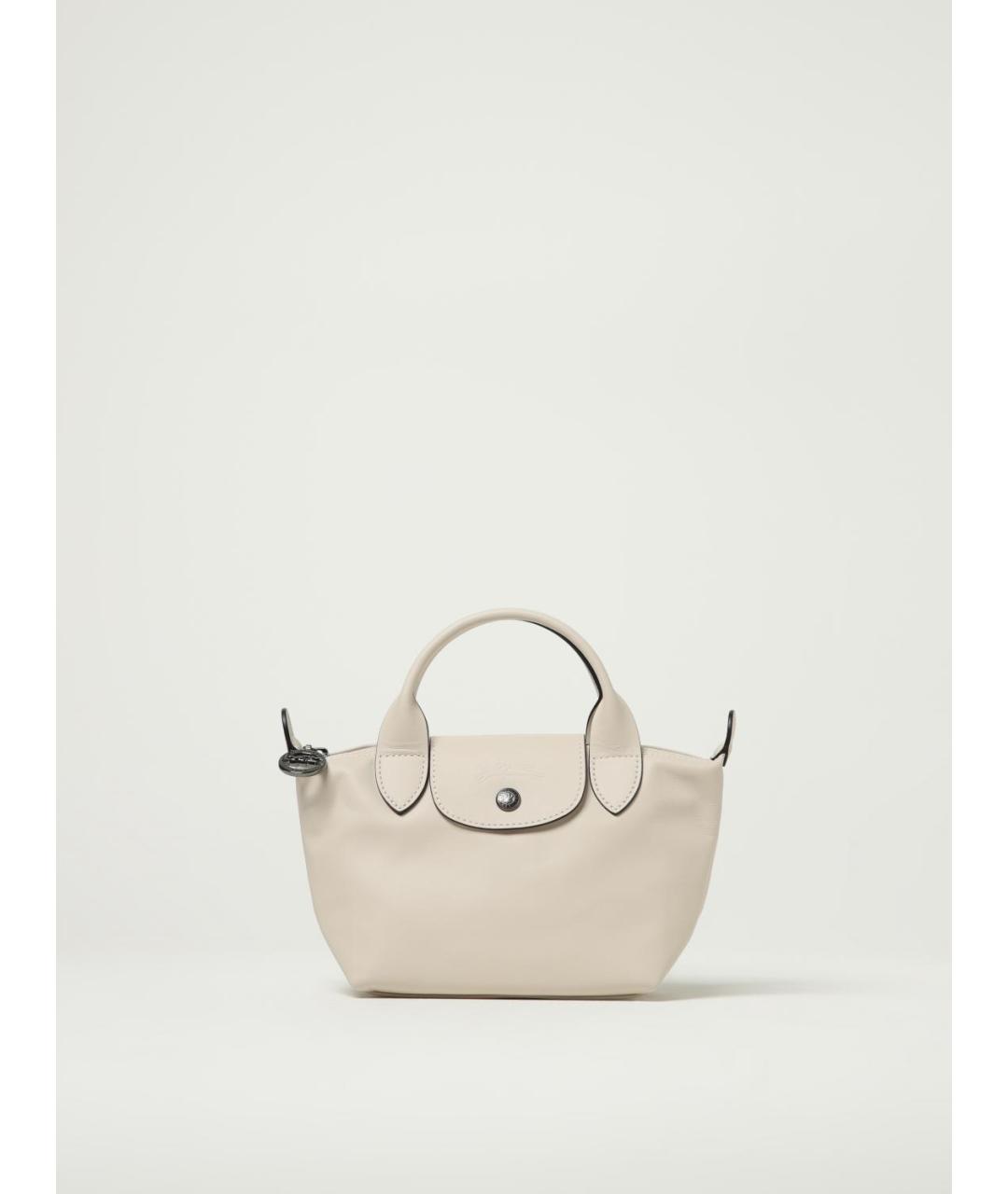 LONGCHAMP Бежевая кожаная сумка через плечо, фото 4