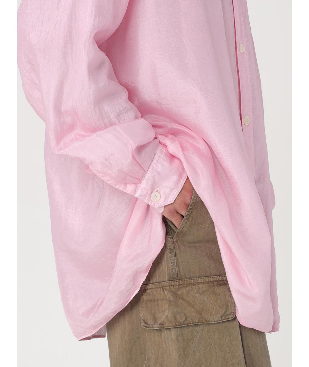 OUR LEGACY Розовая хлопковая кэжуал рубашка, фото 6