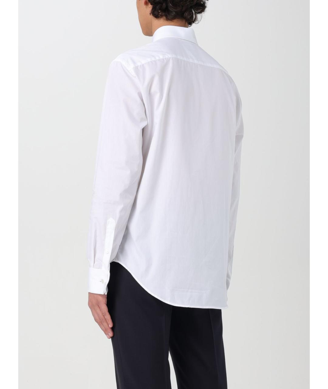 EMPORIO ARMANI Белая хлопковая классическая рубашка, фото 2