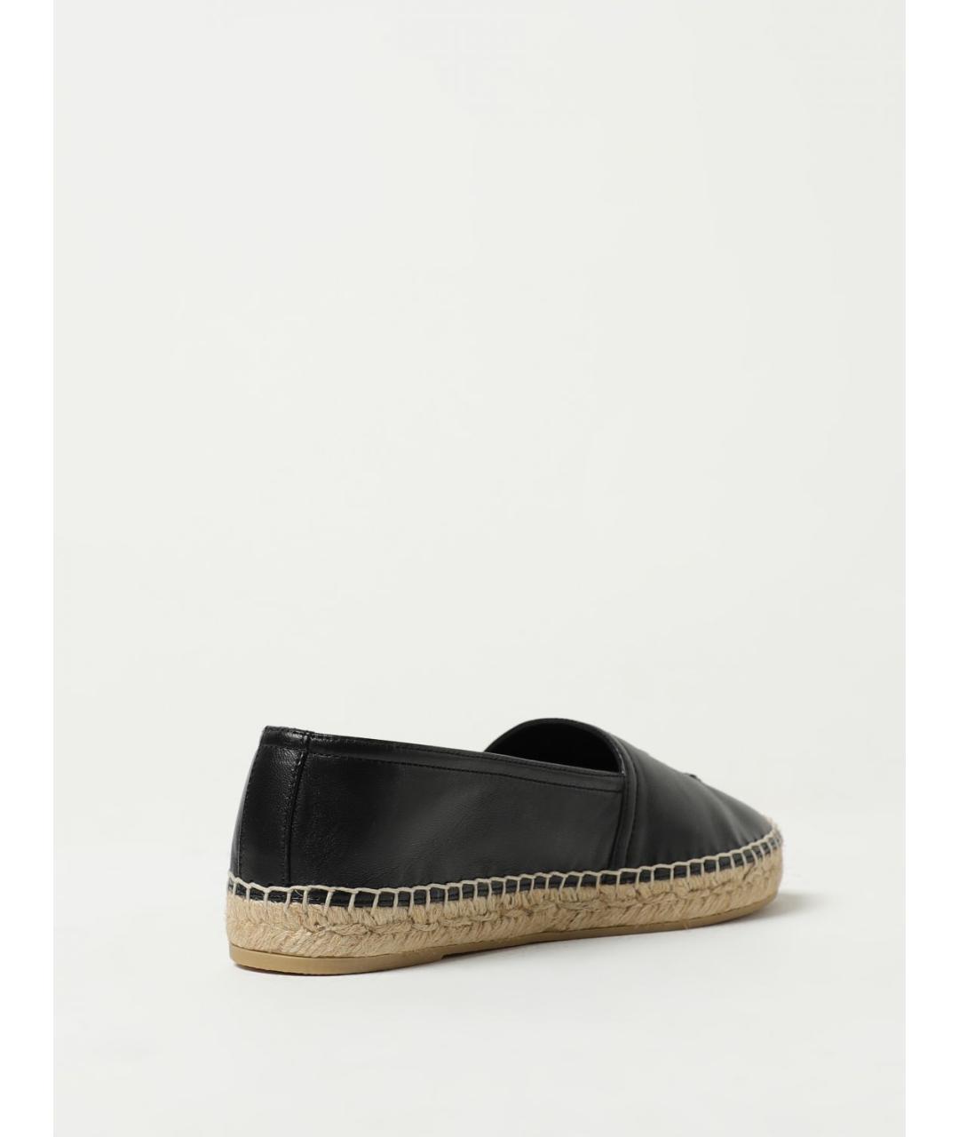 SAINT LAURENT Черные кожаные эспадрильи, фото 3