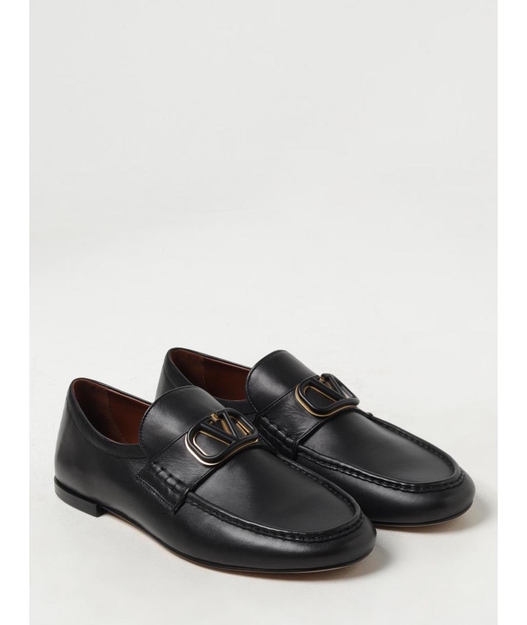 VALENTINO Черные кожаные лоферы, фото 2