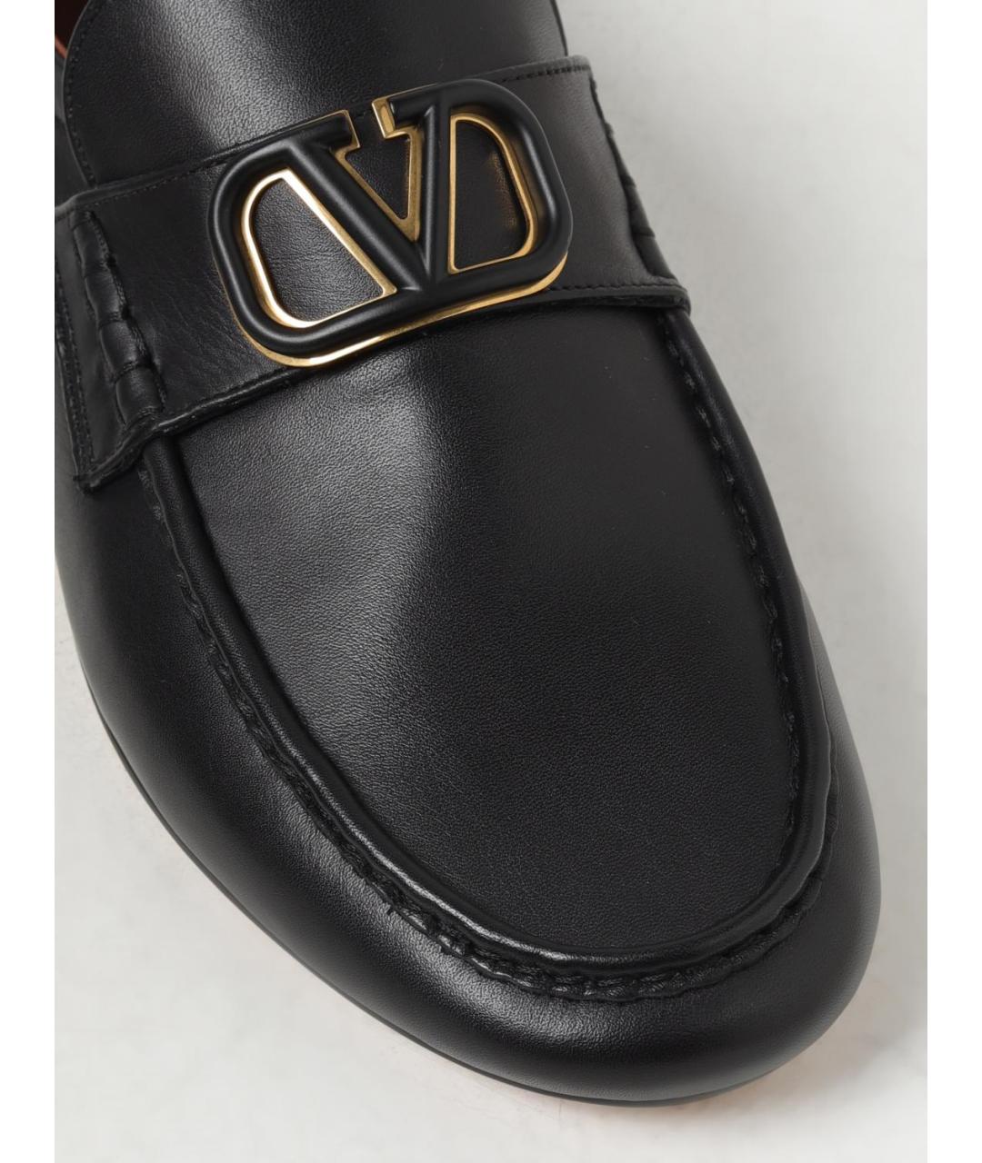 VALENTINO Черные кожаные лоферы, фото 4