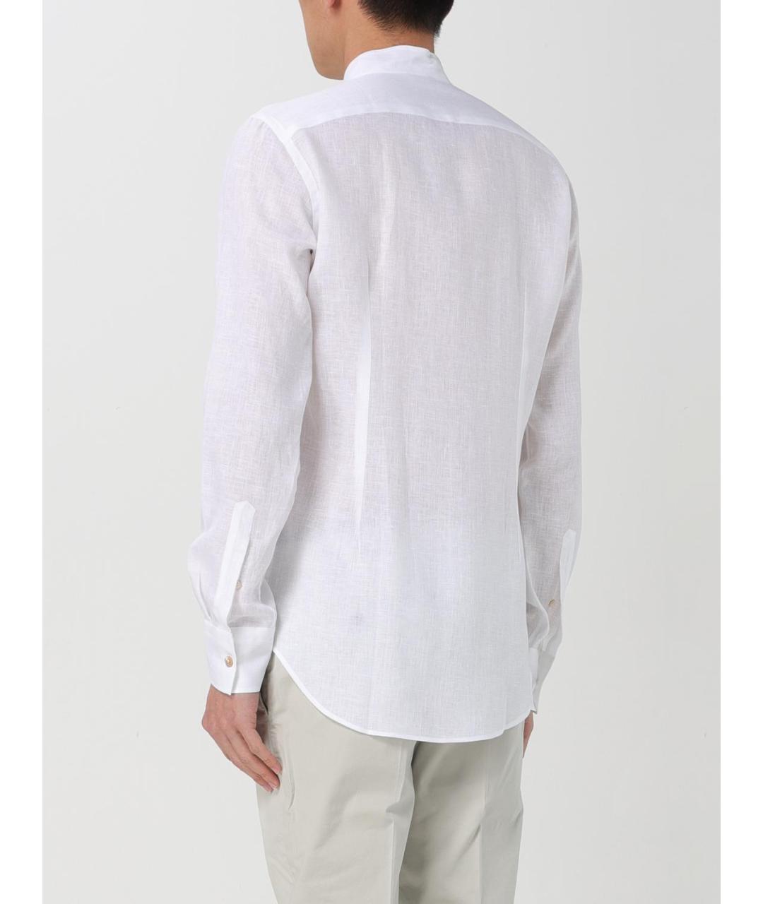ELEVENTY Белая льняная кэжуал рубашка, фото 2