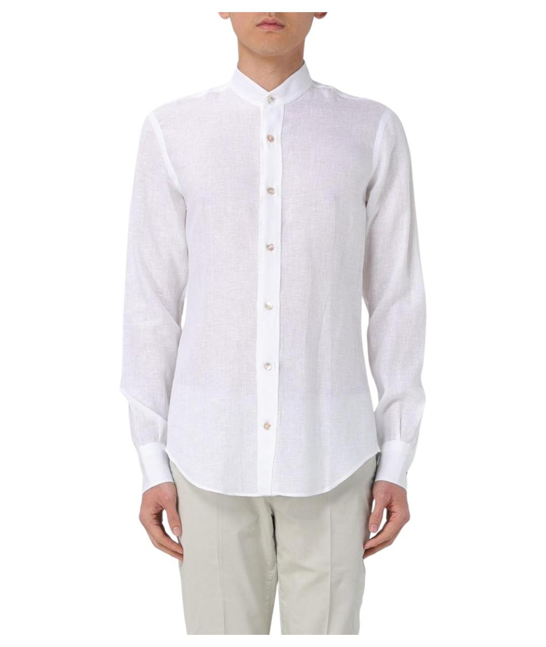 ELEVENTY Белая льняная кэжуал рубашка, фото 1