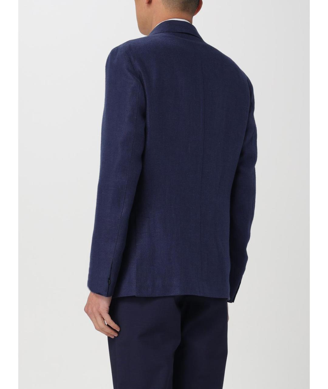 ELEVENTY Синий льняной пиджак, фото 2