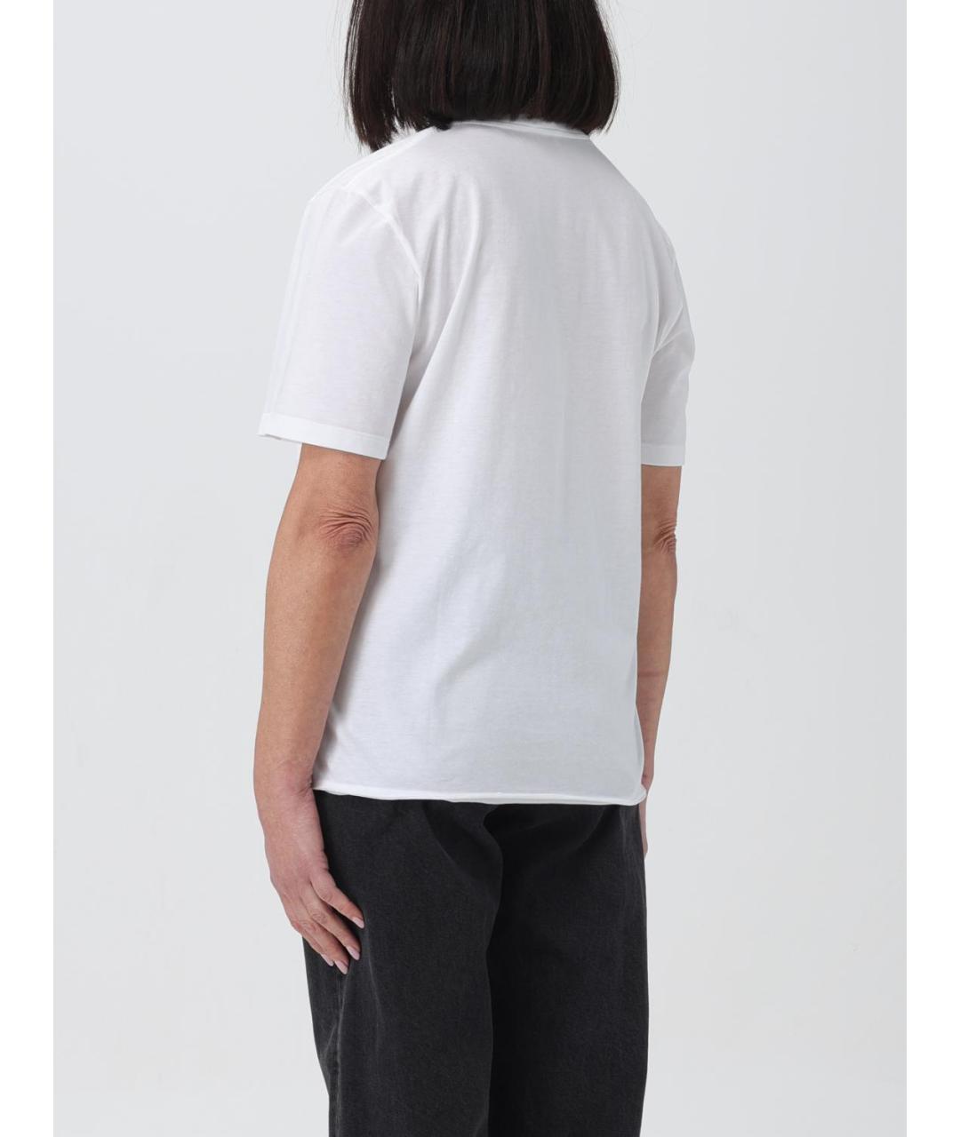 SAINT LAURENT Белая хлопковая футболка, фото 4