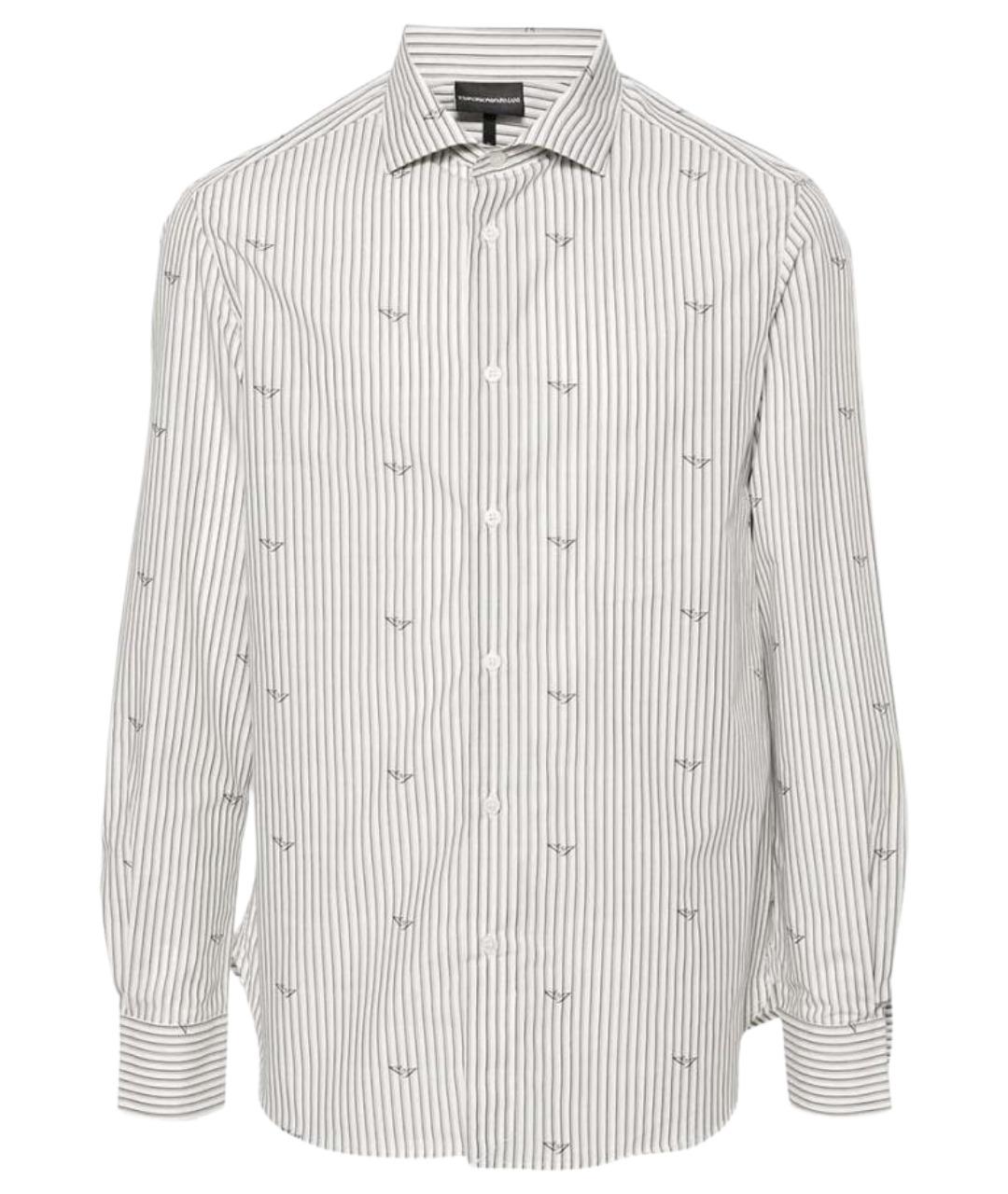 EMPORIO ARMANI Серая хлопковая кэжуал рубашка, фото 1