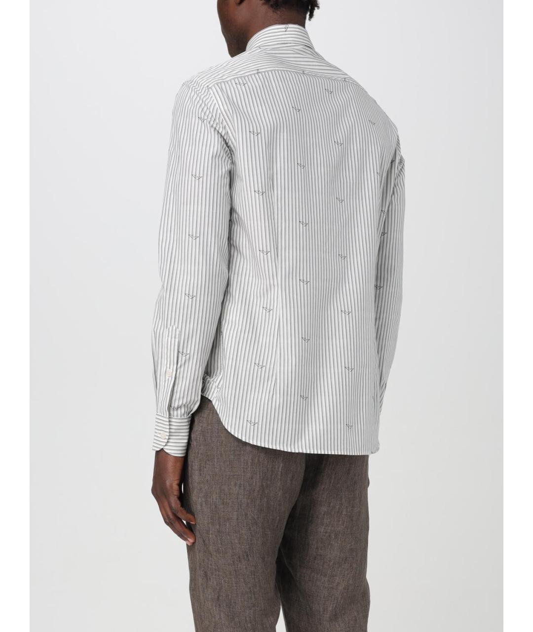 EMPORIO ARMANI Серая хлопковая кэжуал рубашка, фото 4