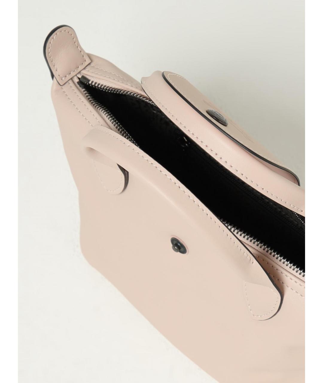 LONGCHAMP Бежевая кожаная сумка через плечо, фото 3