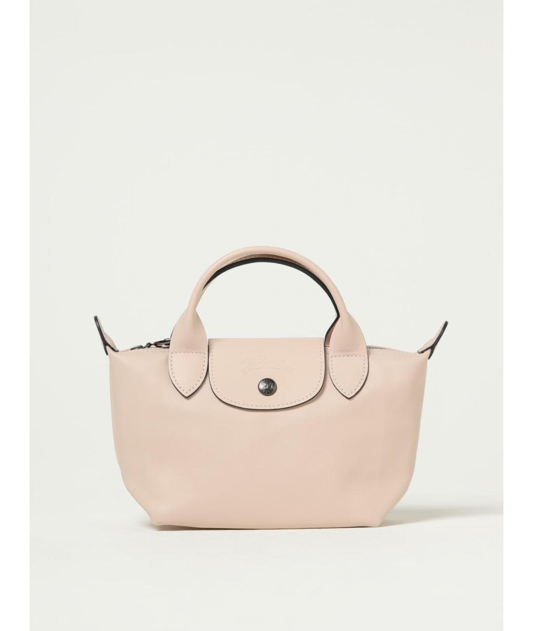 LONGCHAMP Бежевая кожаная сумка через плечо, фото 4