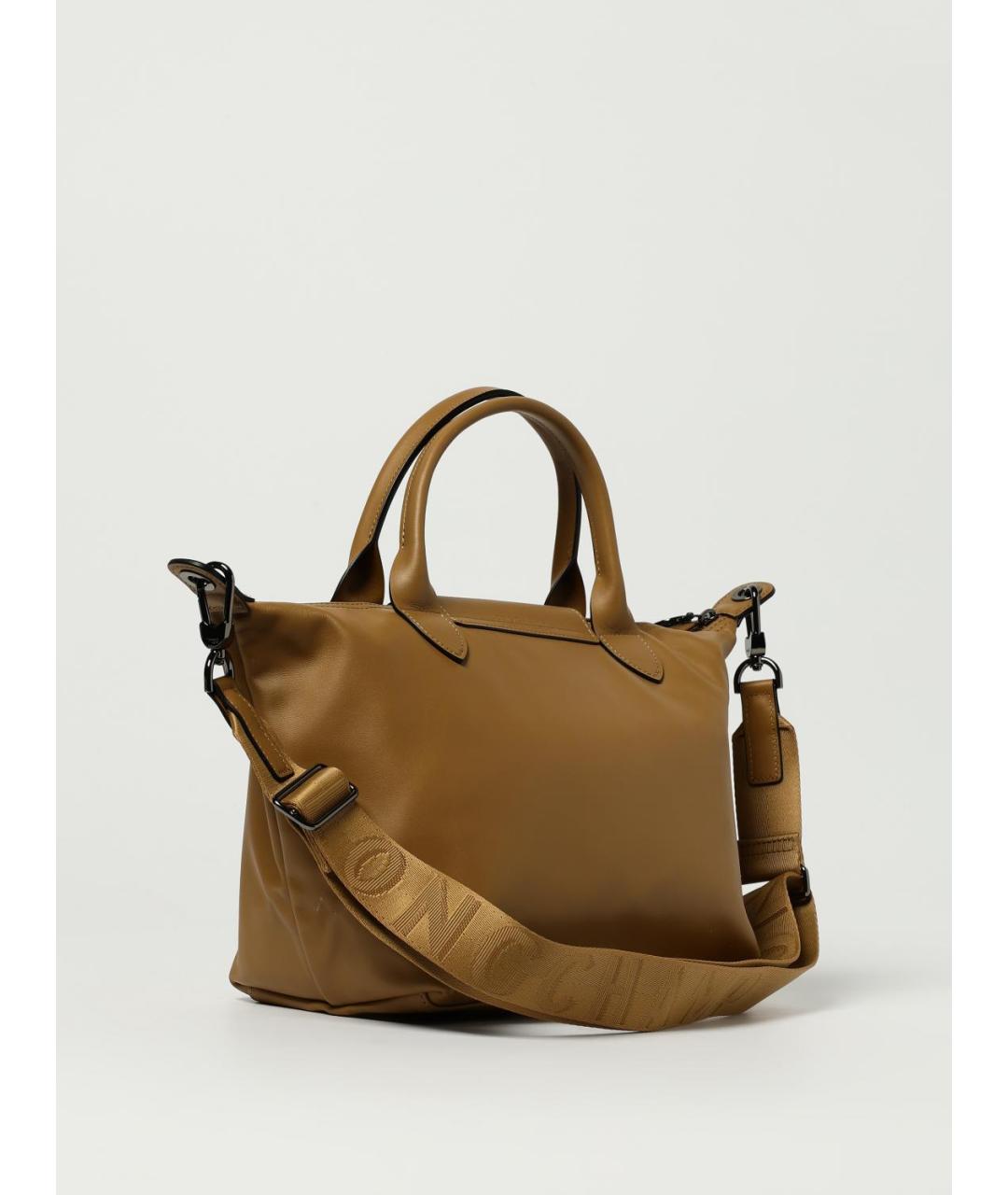 LONGCHAMP Коричневая кожаная сумка тоут, фото 2