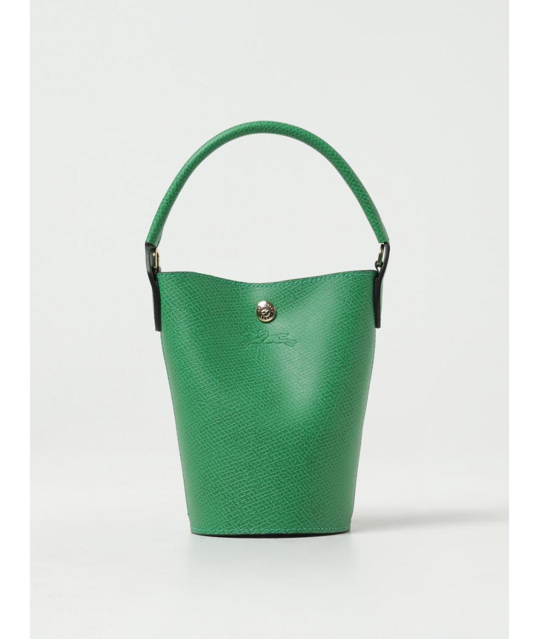 LONGCHAMP Зеленая кожаная сумка через плечо, фото 4