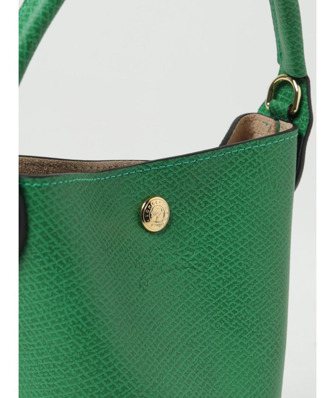 LONGCHAMP Зеленая кожаная сумка через плечо, фото 3