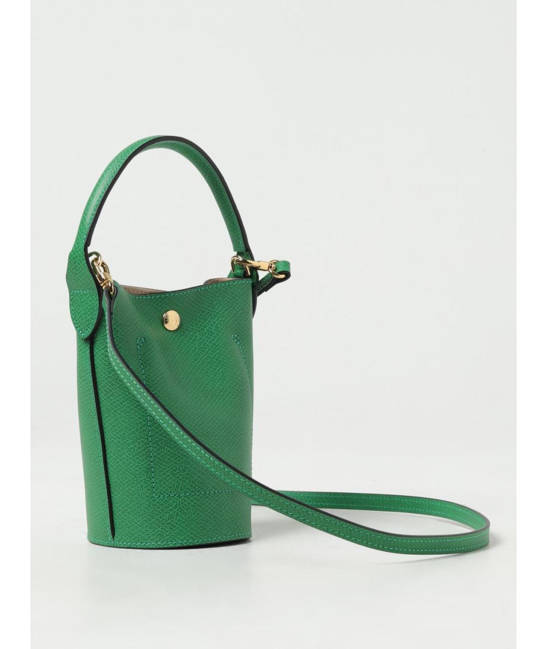 LONGCHAMP Зеленая кожаная сумка через плечо, фото 2