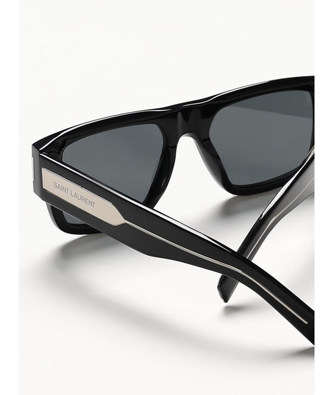 SAINT LAURENT Черные пластиковые солнцезащитные очки, фото 5