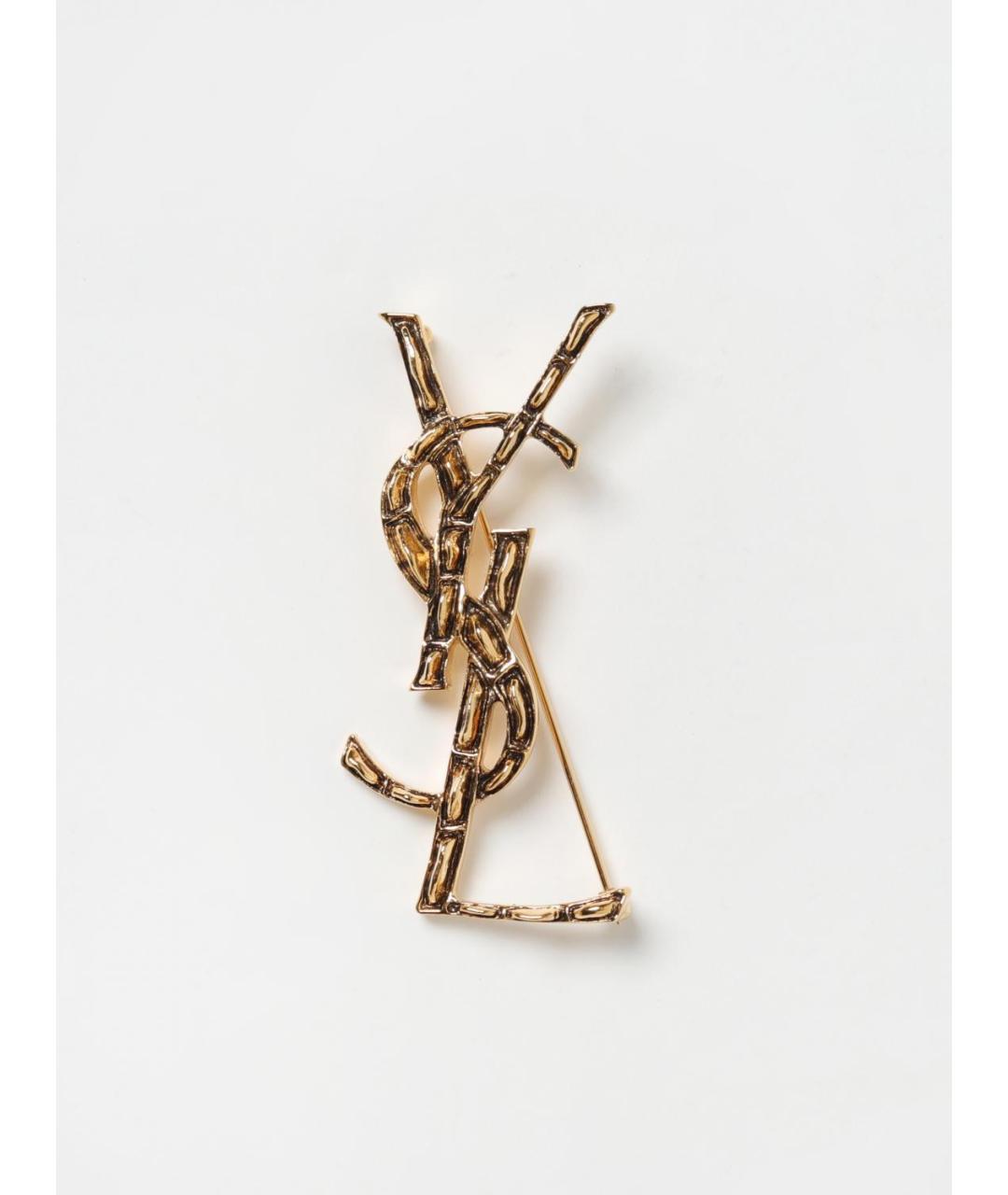 SAINT LAURENT Золотая металлическая булавка / брошь, фото 3