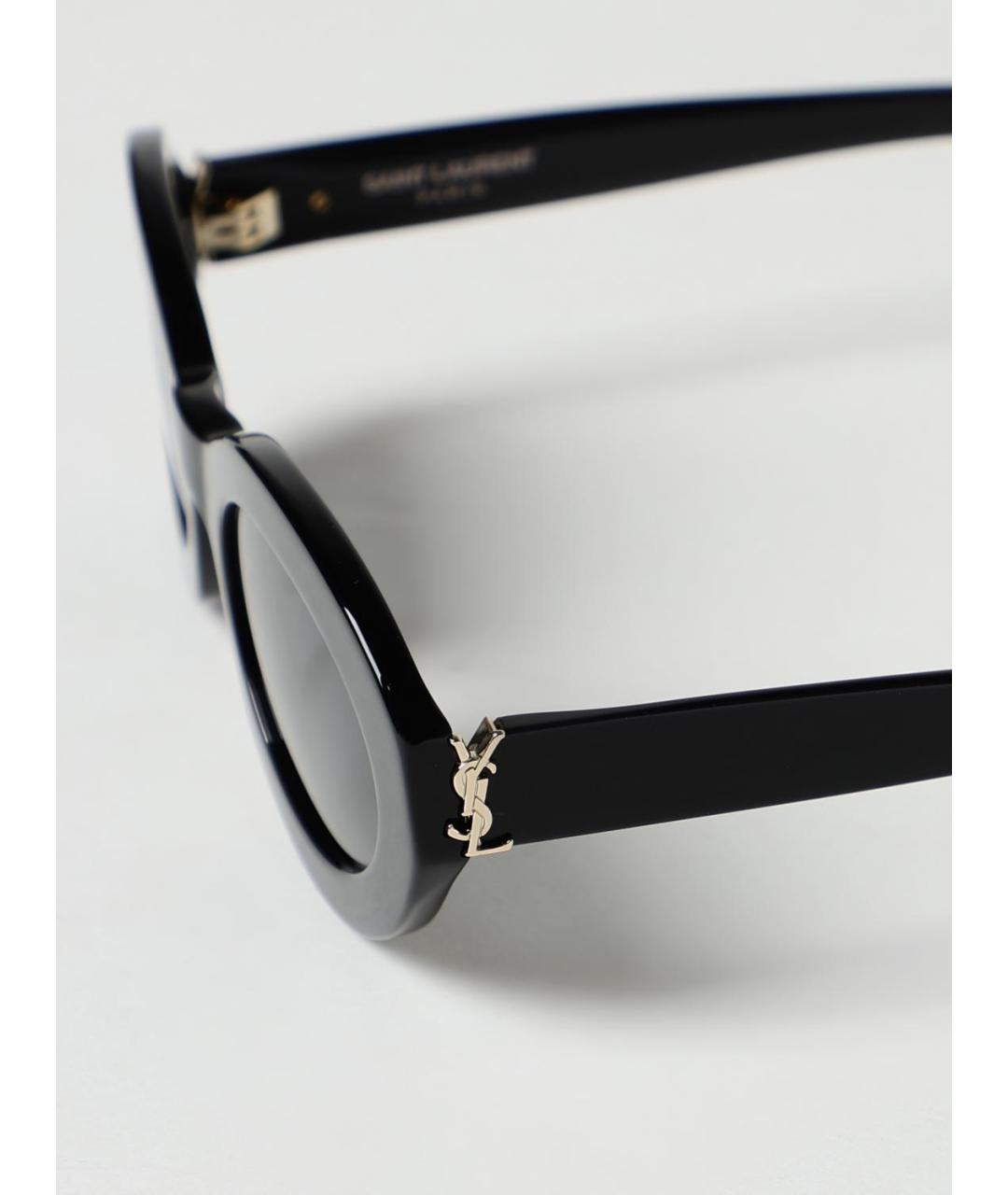SAINT LAURENT Черные пластиковые солнцезащитные очки, фото 5