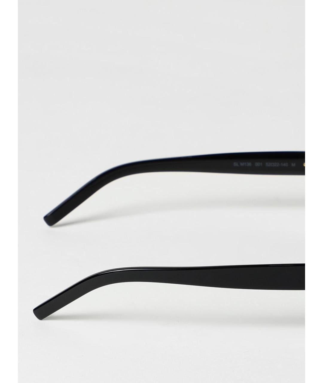 SAINT LAURENT Черные пластиковые солнцезащитные очки, фото 4