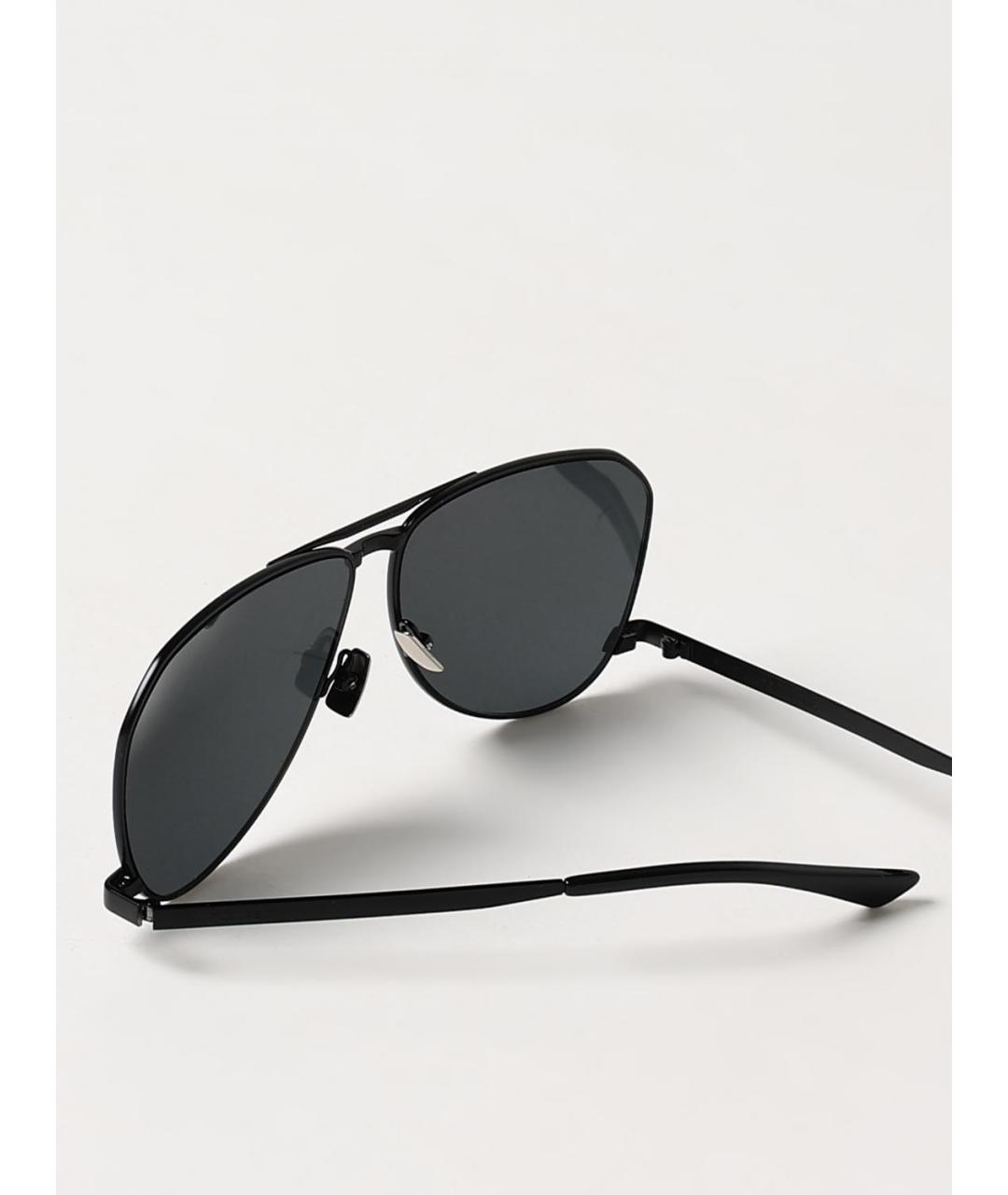 SAINT LAURENT Черные металлические солнцезащитные очки, фото 5