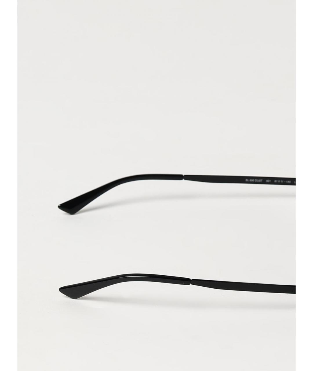 SAINT LAURENT Черные металлические солнцезащитные очки, фото 4