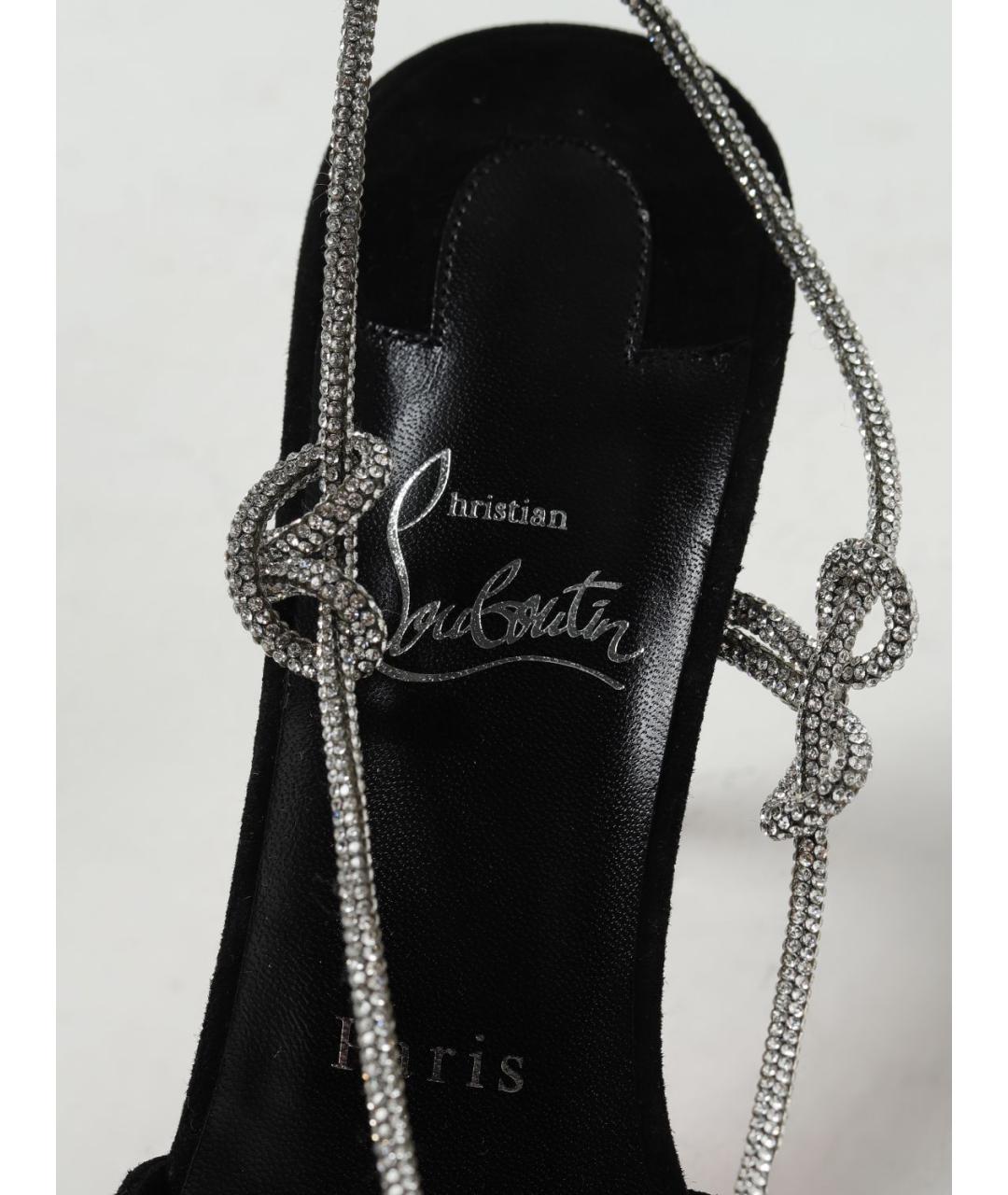 CHRISTIAN LOUBOUTIN Черные кожаные туфли, фото 4