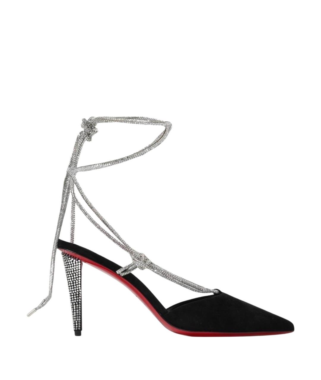 CHRISTIAN LOUBOUTIN Черные кожаные туфли, фото 1