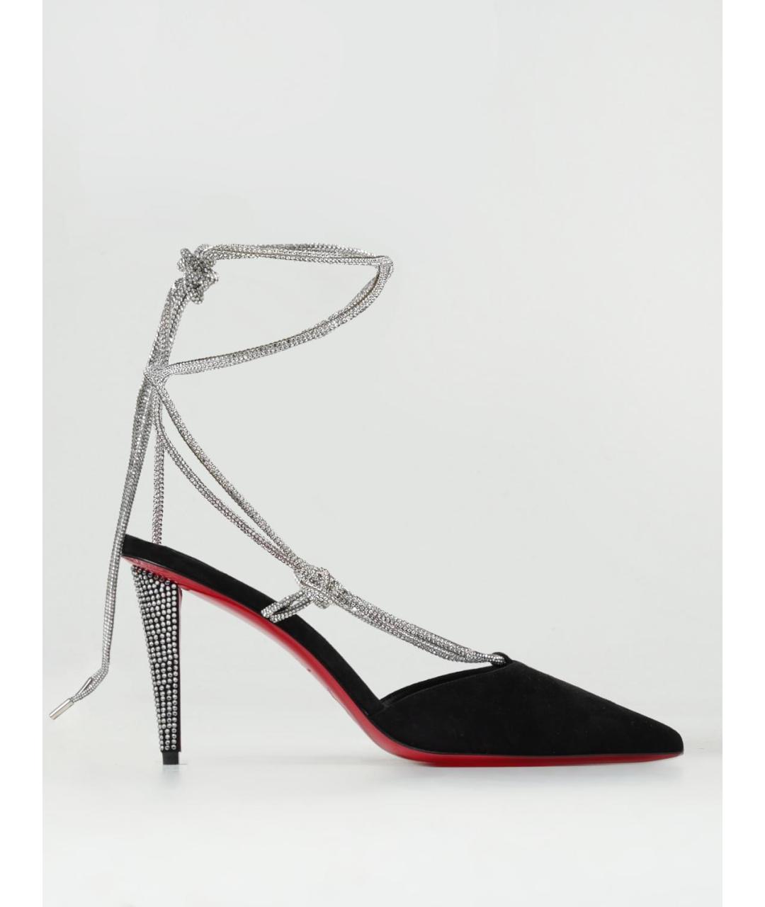 CHRISTIAN LOUBOUTIN Черные кожаные туфли, фото 5