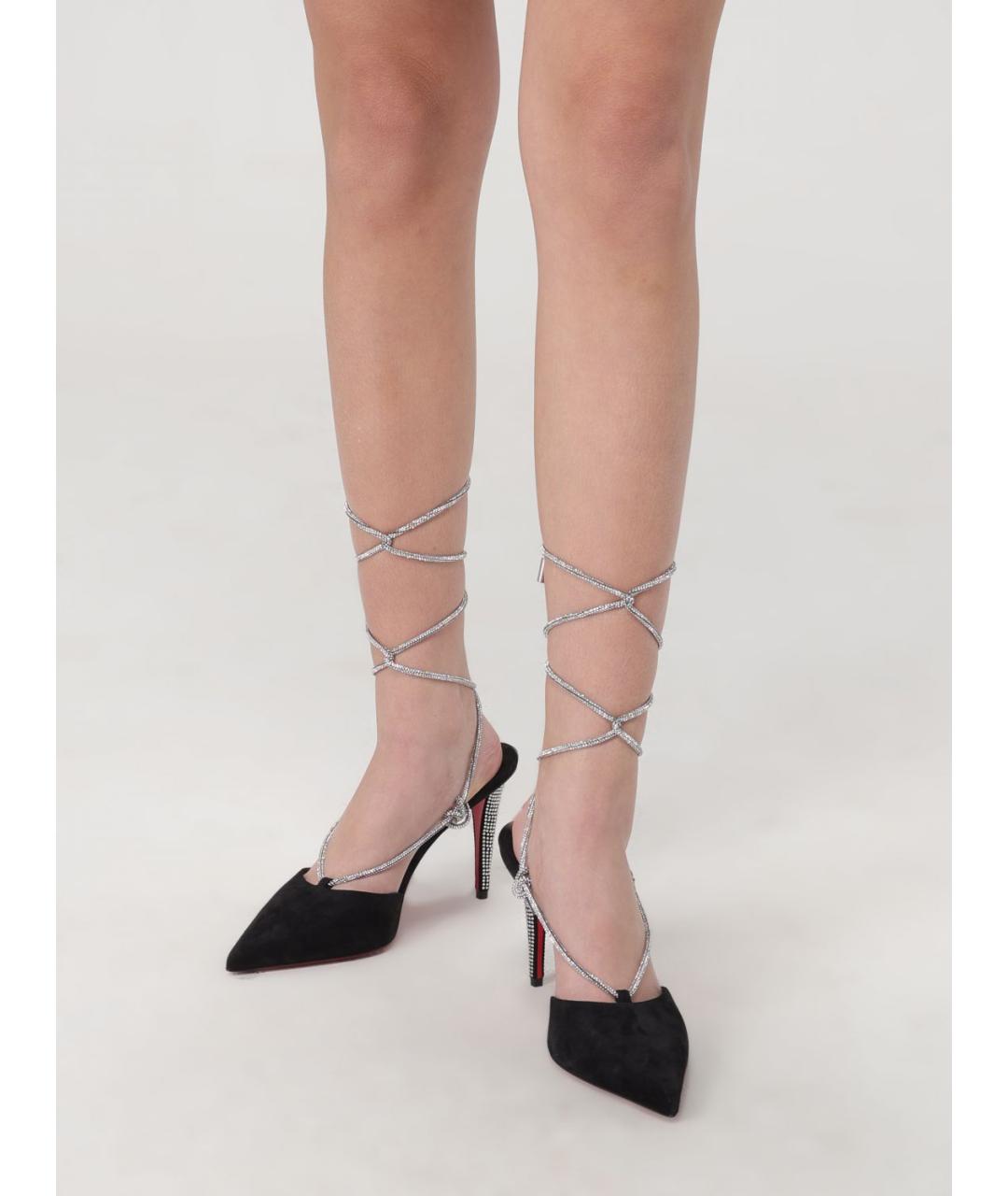 CHRISTIAN LOUBOUTIN Черные кожаные туфли, фото 2