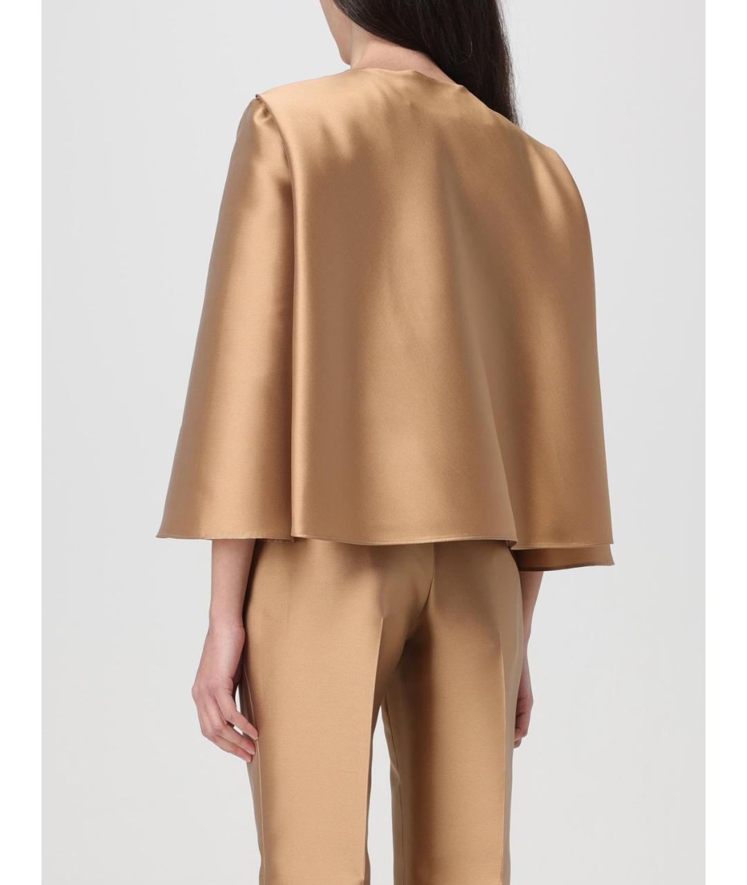 ALBERTA FERRETTI Бежевая полиэстеровая куртка, фото 4